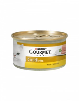 <p><strong>Gourmet Gold 85g pateu cu pui pentru pisici</strong></p>
