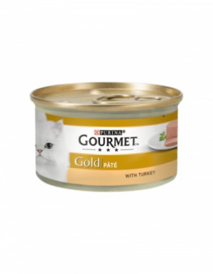 <p><strong>Gourmet Gold 85g pateu cu curcan pentru pisici</strong></p>