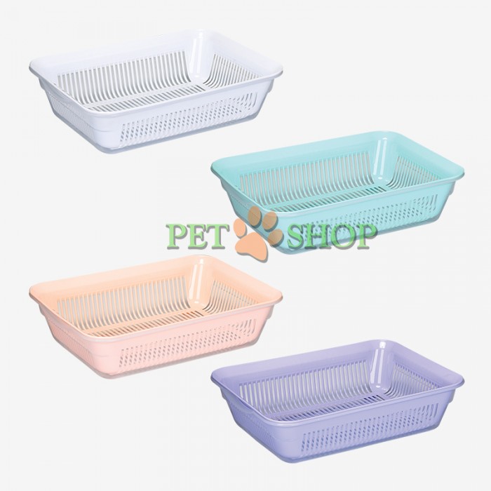 <p><strong>Туалет-лоток с сеткой для кошек: длина - 35 см, высота - 9 см, ширина - 26 см</strong></p>