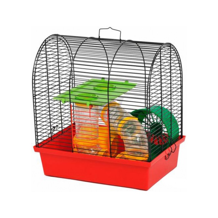 <p><strong>Цельная клетка для хомяков со вторым уровнем, переходами, барабаном и домиком.&nbsp;Уютная и аккуратная, хорошо продуманная клетка подойдет активным хомякам-непоседам, крыскам, дегу, песчанкам и другим мелким грызунам&nbsp;для отдыха, игр и развлечений.&nbsp;</strong></p>