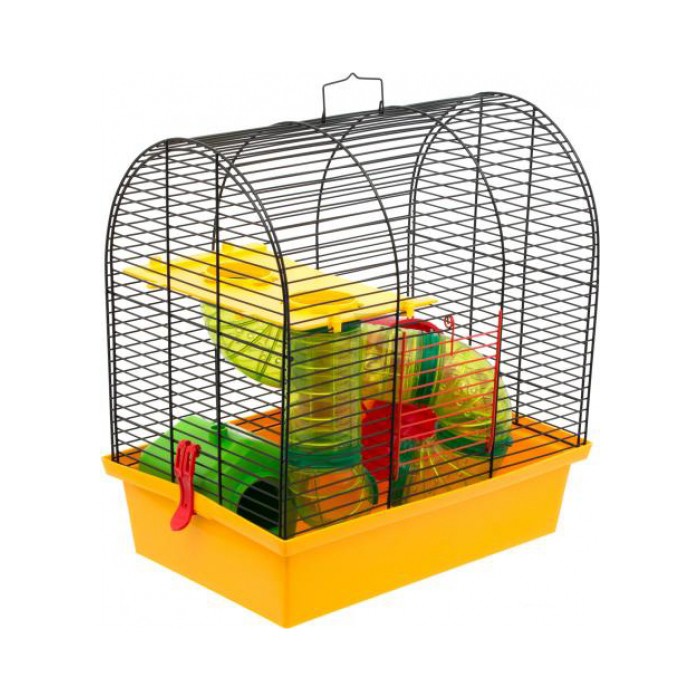 <p><strong>Цельная клетка для хомяков со вторым уровнем, переходами, барабаном и домиком.&nbsp;Уютная и аккуратная, хорошо продуманная клетка подойдет активным хомякам-непоседам, крыскам, дегу, песчанкам и другим мелким грызунам&nbsp;для отдыха, игр и развлечений.&nbsp;</strong></p>