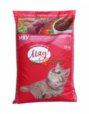 <p><strong>Miau! Mâncare uscata pentru pisici cu curcan și iarbă 11 kg</strong></p>