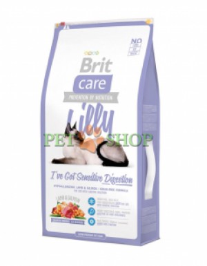 <p><strong>Беззерновой Сухой корм Brit Care Cat Lilly Sensitive Digestion для кошек с чувствительным пищеварением, с лососем и ягненком, 7 кг</strong></p>