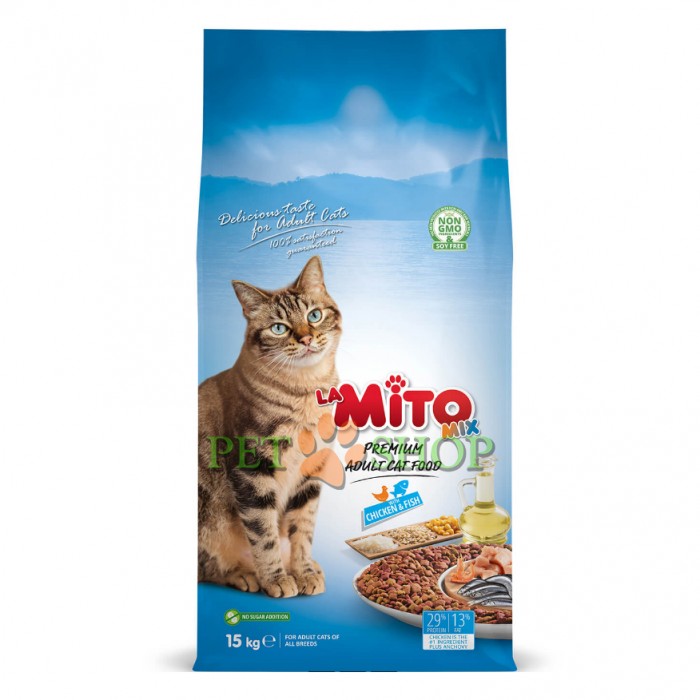 <p><strong>Mito Mix Adult Cat; Корм разработан для взрослых кошек всех пород с учетом всех потребностей в питательных веществах, чтобы поддерживать организм в хорошем состоянии.</strong></p>

<p><img src=