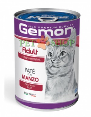 <p><strong>Conserve pentru pisici Gemon Cat pateu de vita 400 gr</strong></p>