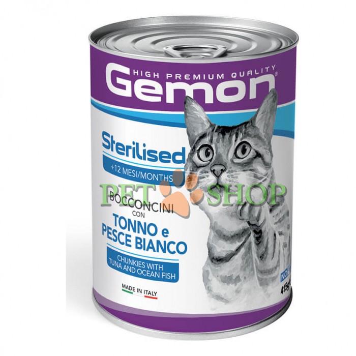<p><strong>GEMON CAT ADULT кусочки с тунцом и морской рыбой - это полноценный корм для взрослых кошек старше 12 месяцев.&nbsp;Восхитительный натуральный рецепт из свежего итальянского мяса, очень вкусный и нежный.</strong></p>