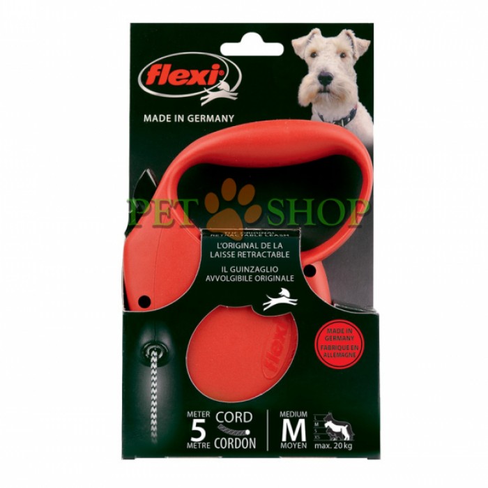 <p>Banda&nbsp;<strong>Flexi Standart M, rosu, cablu, lungimea&nbsp;</strong><strong>-&nbsp;5 m, pina la 20 kg</strong></p>