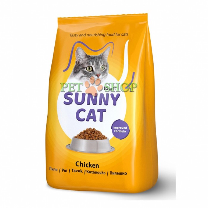 <p><strong>Hrana uscata pentru pisici Sunny Cat Cu Pui 10 kg</strong></p>