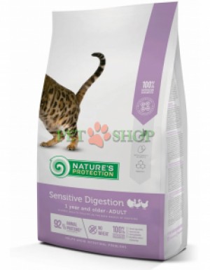 <p><strong>Nature's Protection Cat Sensitive Digestion -&nbsp;</strong>полнорационный корм для&nbsp;котов&nbsp;с чувствительным пищеварением с мясом птицы. Содержит простые, легкоусвояемые ингредиенты, которые обеспечивают питомцу отличное физическое состояние и хорошее самочувствие.</p>