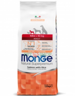 <p><strong>MONGE DRY DOG MINI ADULT Salmon, Rice -&nbsp;</strong>сбалансированный полнорационный корм для взрослых собак мелких пород, который&nbsp;разработан на основе одного источника белка животного происхождения &ndash; лосося<strong>.</strong>&nbsp;Идеально подходит для питомцев, которые обладают повышенной чувствительностью к компонентам корма или нуждаются в исключающей диете.</p>