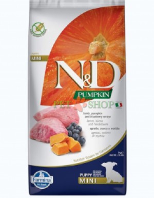 <p><strong>Farmina ND Pumpkin Dog Puppy Mini&nbsp;Lamb, blueberry -&nbsp;</strong>ягненок, тыква и черника. Полнорационный беззерновой сухой корм для щенков, беременных и кормящих сук мелких пород.</p>
