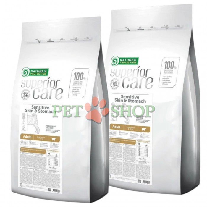 <p><strong>Nature&rsquo;s Protection Superior Care Sensitive Skin, Stomach Adult Small Breeds -&nbsp;</strong>полнорационный сухой корм с мясом ягненка для взрослых собак малых пород весом от 1 до 10 кг с чувствительным пищеварением и пищевой аллергией.</p>