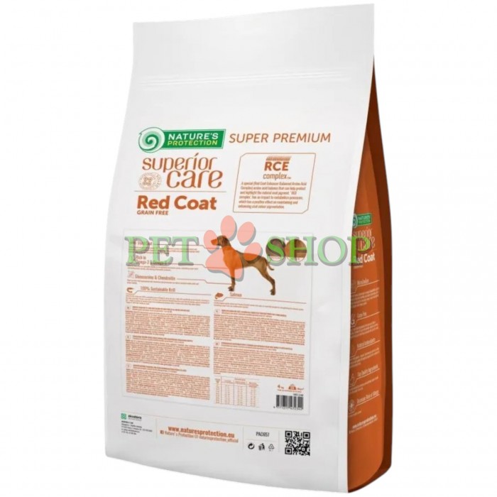 <p><strong>Nature's Protection Superior Care Dog Red Coat Grain Free Adult All Breeds Lamb -&nbsp;</strong>беззерновой полнорационный сухой корм с мясом ягненка для взрослых собак всех пород с рыжим оттенком шерсти.</p>