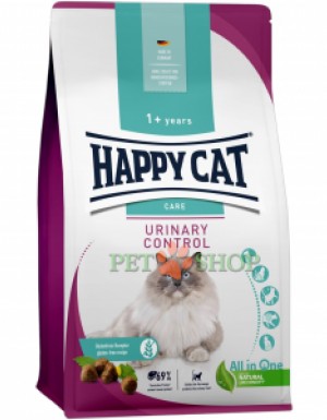 <p><strong>Happy Cat Care Urinary Control - специальный корм для защиты мочевыводящих путей.</strong>&nbsp;Повышенное содержание метионина (который подкисляет мочу) помогает защищать мочевыводящие пути питомца. Уровень минералов, таких как кальций, фосфор и магний, также снижен, что обеспечивает дополнительную защиту.</p>