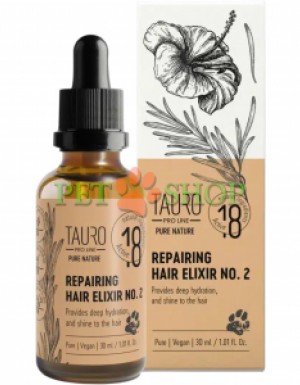<p><strong>Tauro Pro Line Pure Nature Восстанавливающий эликсир № 2</strong> - это комбинация натуральных и эфирных масел, обогащенная витаминами и аминокислотами, которая эффективно увлажняет и способствует восстановлению поврежденной и тусклой шерсти и кожи. <strong>Для глубокого увлажнения и придания блеска, облегчает расчесывание - 8 эссенций и 10 формул масел.</strong></p>