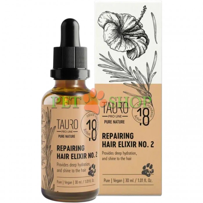 <p><strong>Tauro Pro Line Pure Nature Восстанавливающий эликсир № 2</strong> - это комбинация натуральных и эфирных масел, обогащенная витаминами и аминокислотами, которая эффективно увлажняет и способствует восстановлению поврежденной и тусклой шерсти и кожи. <strong>Для глубокого увлажнения и придания блеска, облегчает расчесывание - 8 эссенций и 10 формул масел.</strong></p>
