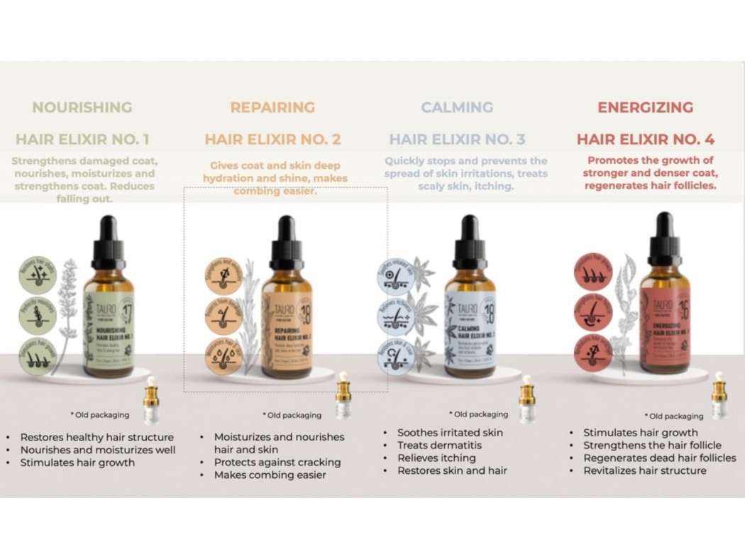 <p><strong>Tauro Pro Line Pure Nature Calming Elixir №3 -&nbsp;</strong>эликсир содержит комплекс из трех натуральных и эфирных масел, обогащенный витаминами и аминокислотами, специально разработанный <strong>для снятия раздражения кожи, уменьшения зуда, шелушения и восстановления здоровой кожи и шерсти</strong> вашего питомца.&nbsp;Содержит&nbsp;<strong>8 эссенций и 10 формул масел.</strong></p>