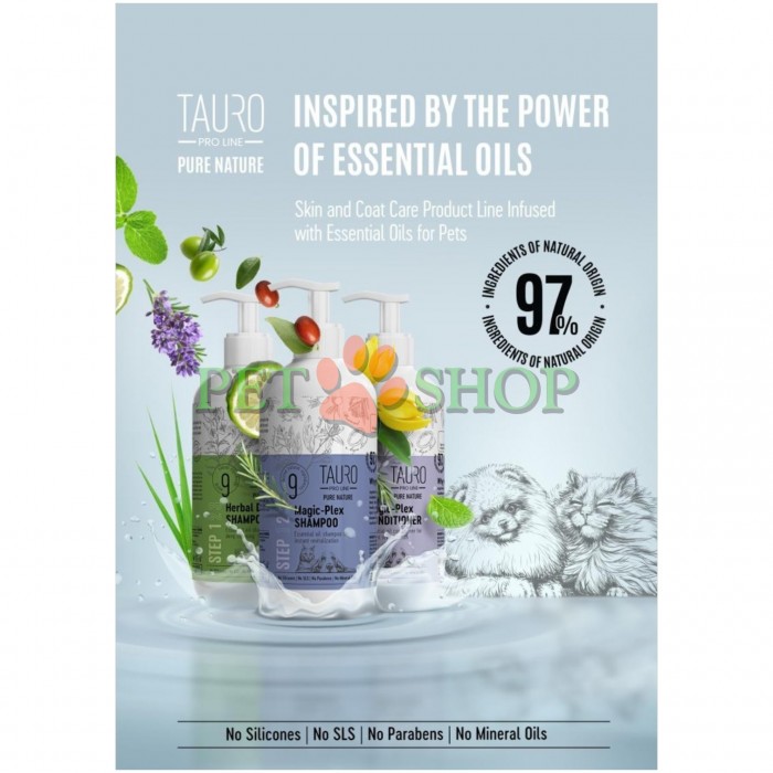 <p><strong>Tauro Pro Line Pure Nature Restorative Magic Plex -&nbsp;</strong>кондиционер предназначен для бережного восстановления сухой или обезвоженной шерсти, глубоко увлажняя ее не только снаружи, но и изнутри.&nbsp;</p>