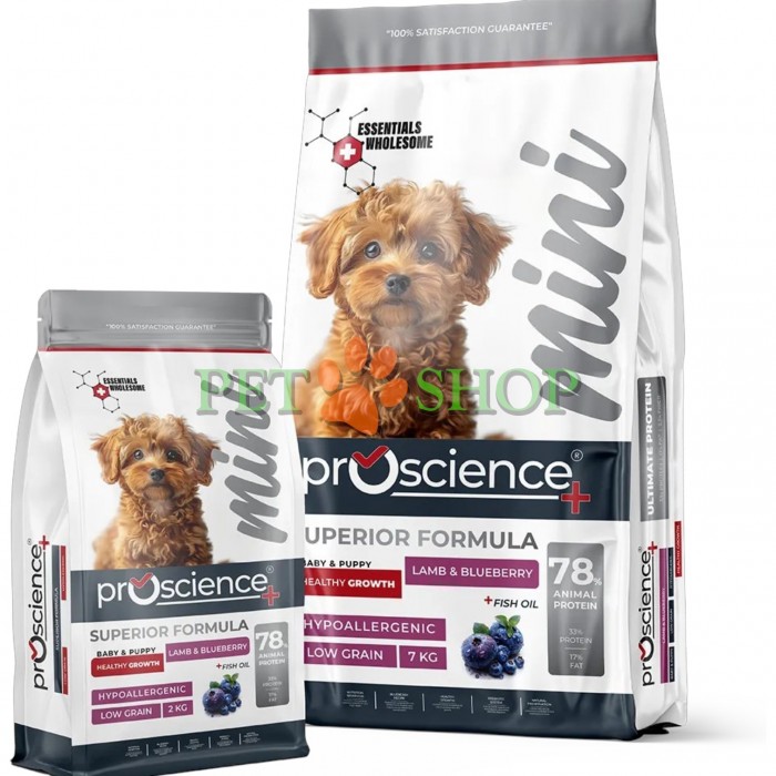 <p><strong>ProScience Dog Mini Puppy -&nbsp;</strong>полнорационный экструдированный сухой корм для щенков мелких и миниатюрных пород, а также беременных и кормящих собак <strong>с ягненком и черникой</strong>. Гипоаллергенная формула с пониженным содержанием злаков подходит для чувствительного пищеварения.</p>