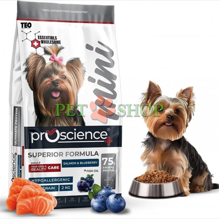 <p><strong>ProScience Mini Adult Dog Salmon, Blueberry</strong>&nbsp;&mdash; это сухой корм на основе лосося, специально разработанный с учетом уникальных потребностей маленьких взрослых собак.</p>