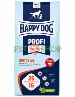 <p><strong>Полноценный сбалансированный корм Happy Dog Sportive 20 KG для взрослых собак с высокой активностью. Подходит собакам уличного и вольерного содержания. Изготовлен из высококачественного мяса птицы и говядины и полезных злаков.</strong></p>