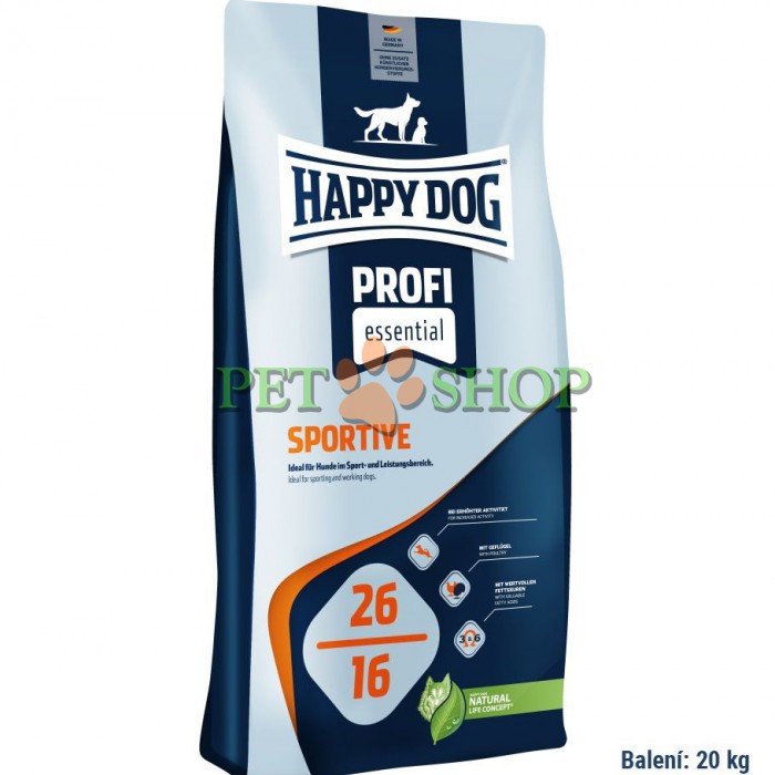 <p><strong>Полноценный сбалансированный корм Happy Dog Sportive 20 KG для взрослых собак с высокой активностью. Подходит собакам уличного и вольерного содержания. Изготовлен из высококачественного мяса и полезных злаков.</strong></p>