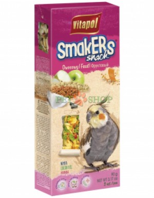 <p><strong>Vitapol Smakers -&nbsp;</strong>лакомства для нимф, которое покрыто разными зерновыми, злаковыми и фруктами.</p>