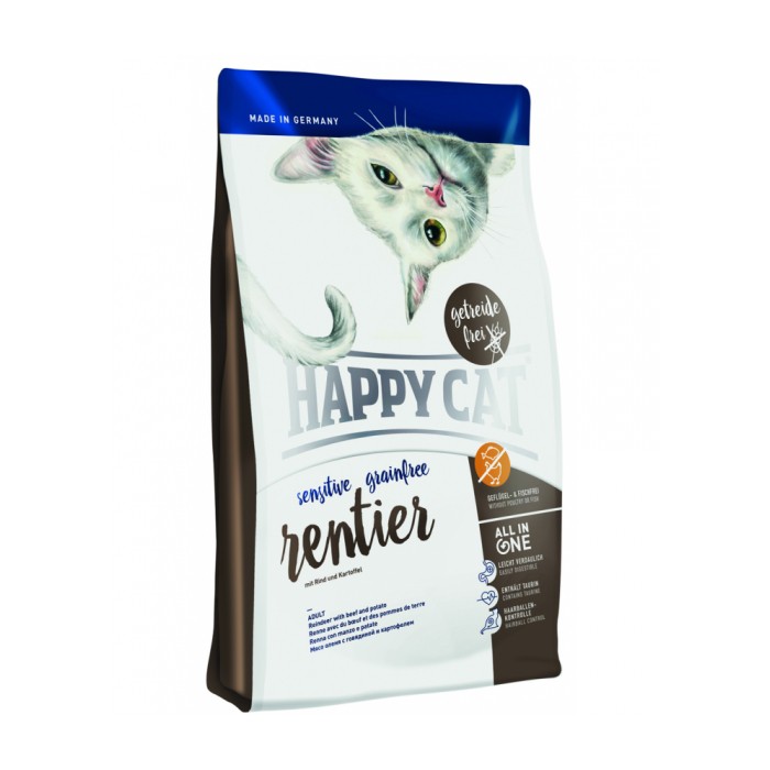 <p><strong>Happy Cat Sensitive Grainfree с олениной&nbsp;&nbsp;для кошек с чувствительным пищеварением и аллергиков</strong></p>