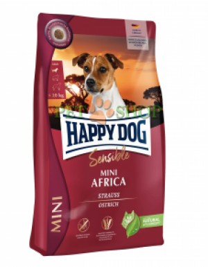 <p><strong>Необыкновенно вкусный полнорационный корм класса супер-премиум Happy Dog Mini Africa идеален для всех требовательных лакомок небольшого размера, которые предпочитают нестандартный корм или очень разборчивы в еде.</strong></p>