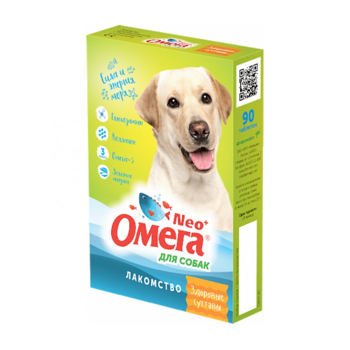 <p><strong>Омега Neo+ &mdash;&nbsp;вкусное и полезное лакомство для поощрения, баловства, дрессировки и восстановления суставов собак.</strong></p>

<p><strong>В упаковке 90 таблеток.</strong></p>