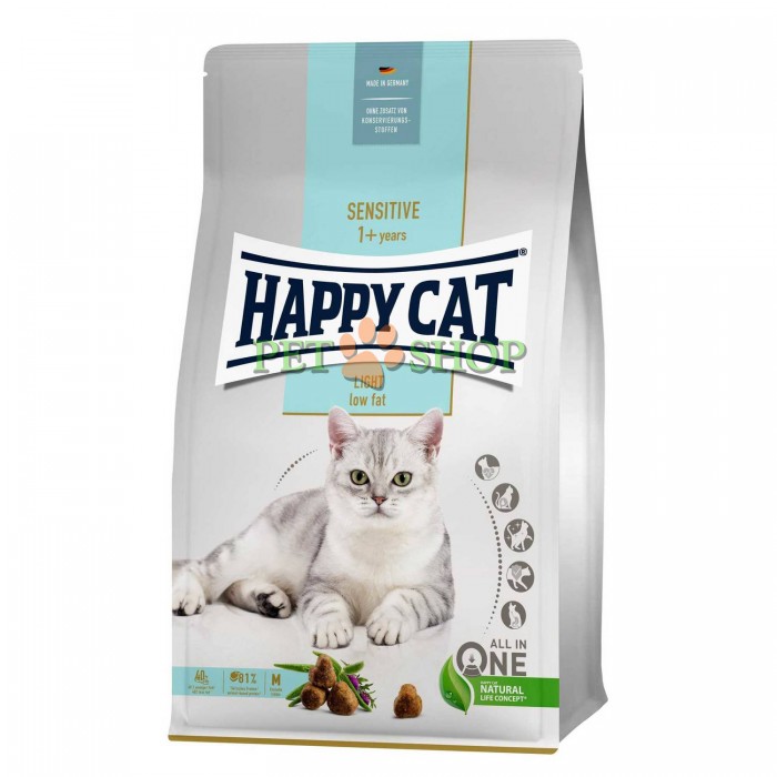 <p><strong>Сухой корм Happy Cat Sensitive Light для взрослых кошек с избыточным весом и/или для поддержания веса 10 кг</strong></p>