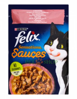 <p><strong>Консервы для кошек Purina Felix Sensation лосось в соусе со вкусом креветок, 85 гр</strong></p>