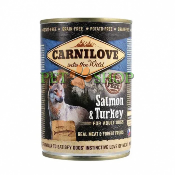 <p><strong>Carnilove Влажный корм для собак с лососем и индейкой 400г</strong></p>