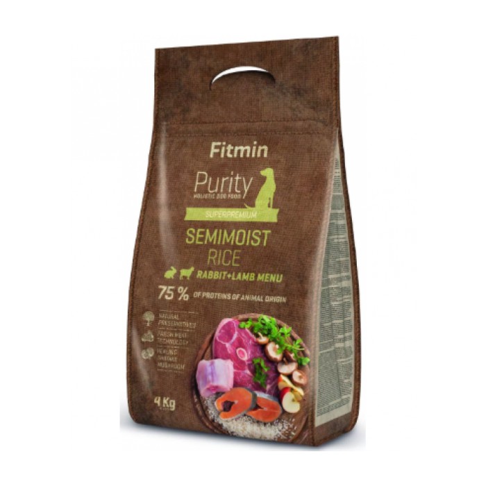 <p><strong>Fitmin dog Purity Rice Semimoist Rabbit, Lamb&nbsp;-&nbsp;hrana semi-umed completa pentru caini de toate rasele.&nbsp;</strong></p>