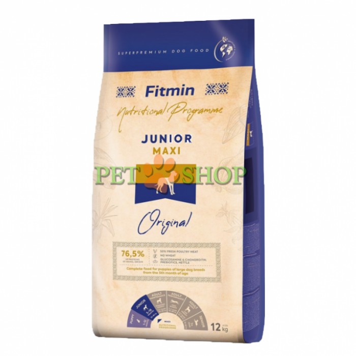 <p><strong>Fitmin Maxi Junior&nbsp;&ndash;&nbsp;Hrana calitate super-premium, cu o energie controlată pentru dezvoltarea scheletului, pentru catei de rasele mari si gigantice cu v&acirc;rsta &icirc;ntre 5-18 luni.</strong></p>