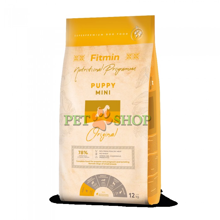 <p><strong>Fitmin Mini Puppy&nbsp;&ndash;&nbsp;сбалансирован специально для щенков мелких пород в возрасте от 2 до 10 месяцев и полностью удовлетворяет потребности растущего организма в необходимых веществах, именно поэтому щенок, находящийся на данной диете, будет расти здоровым, крепким и жизнерадостным.&nbsp;</strong></p>