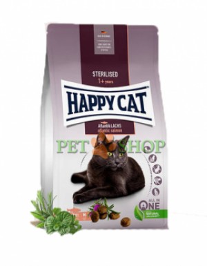 <p><strong>Happy Cat Sterilised Atlantik-Lachs для стерилизованных кошек и кастрированных котов с птицей и лососем 10 кг</strong></p>