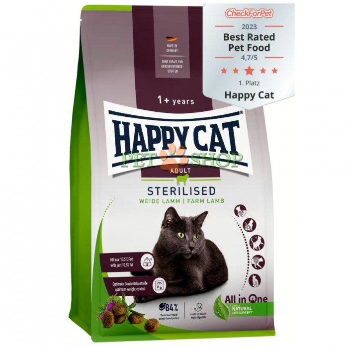 <p><strong>&nbsp;Happy Cat Sterilised Weide-Lamm pentru pisici sterilizate&nbsp;cu pui și miel&nbsp;1&nbsp;kg la cantar</strong></p>