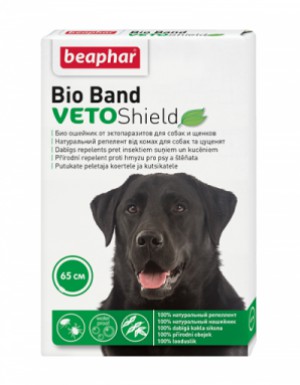 <p><strong>Биоошейник VETO Shield Bio Band от эктопаразитов для собак и щенков, зеленый 65 см.</strong></p>