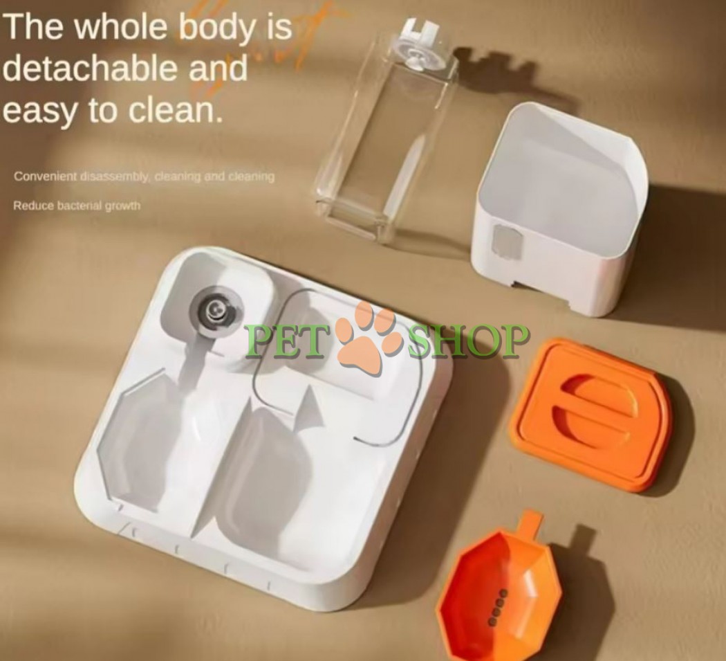 <p><strong>Миски для кошек с автоматической поилкой и&nbsp;кормушкой.&nbsp;</strong><strong>Инновационный продукт для кошачьего комфорта.&nbsp;Легко мыть, легко чистить.&nbsp;Высота 26&nbsp;см * длина 30&nbsp;см * ширина 30 см</strong></p>