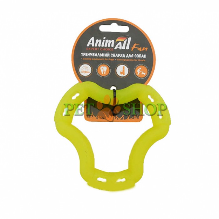 <p><strong>Оригинальный тренировочный снаряд в виде 6-стороннего кольца из натурального каучука для собак.&nbsp;Цвета</strong>: Зеленый; Желтый.</p>