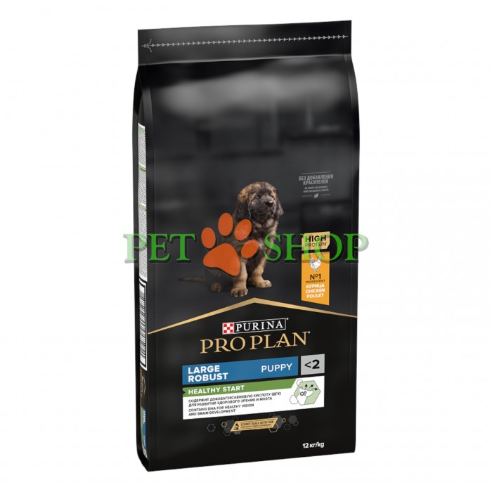 <p>Сухой полнорационный корм <strong>Purina Pro Plan Large Robust Puppy</strong>&nbsp;для щенков больших пород массивного телосложения&nbsp;с курицей также подходит для беременных и собак в период лактации.</p>