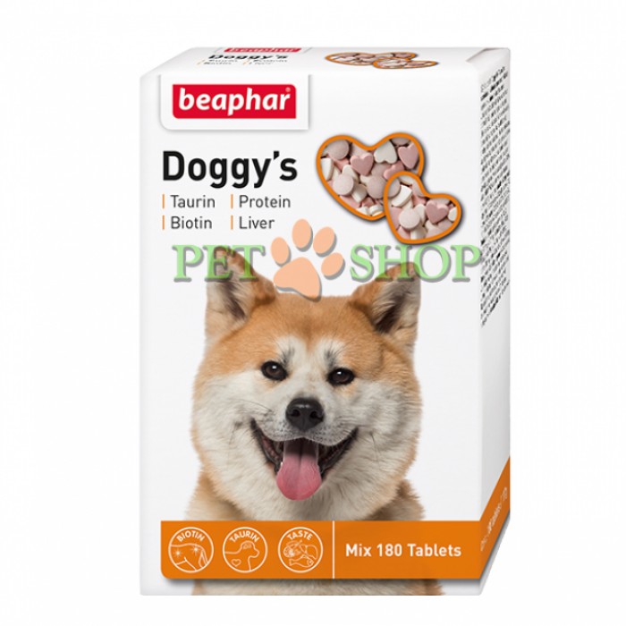 <p><strong>Кормовая добавка представляет собой комплекс из трех видов таблеток: в форме сердечек белого цвета &mdash; с таурином и биотином, в&nbsp; форме сердечек розового цвета &mdash; с протеином, выпуклые круглые коричневого цвета &mdash; с печенью.</strong></p>