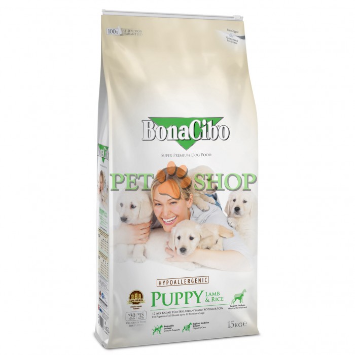<p><strong>BonaCibo Puppy Lamb,&nbsp;Rice содержит оптимальный баланс белков, жиров и углеводов для обеспечения здорового роста за счет улучшения обмена веществ и развития костей в организме.</strong></p>