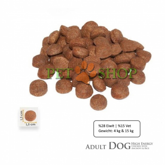 <p><strong>BonaCibo Adult Dog High Energy содержит повышенное количество белков и жиров для поддержания высокого уровня активности и длительных физических упражнений</strong></p>