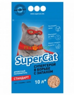 <p><strong>Supercat&nbsp;Standard&nbsp;без аромата 3&nbsp;кг.&nbsp;Имеет светлые гранулы 6 мм.</strong></p>