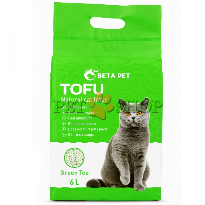 <p><strong>Așternut pentru pisici 100% natural pe bază de plante (soia și porumb), care este ecologic și non-toxic cu aroma de ceai verde.</strong></p>