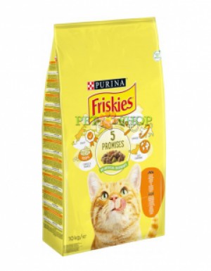 <p><strong>Hrană uscată Friskies pentru pisici adulte pui, legume 10 kg</strong></p>