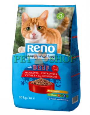 <p><strong>Сухой корм для кошек Reno со вкусом говядины 10 кг</strong></p>