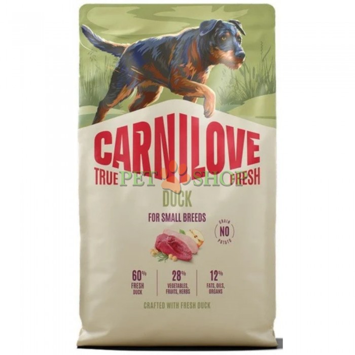 <p><strong>Carnilove True Fresh Adult Small Breeds Duck -&nbsp;</strong>полнорационный корм TRUE FRESH со свежей уткой. Для взрослых собак мелких пород (до 10 кг).&nbsp;<strong>Свежее мясо -&nbsp;Без куриного мяса и жира -</strong>&nbsp;<strong>Без злаков.&nbsp;</strong></p>